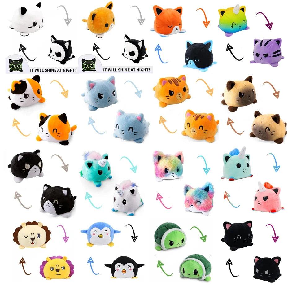 Double-Sided Flip Cat Gato Kids Plushie Animals Unicorn Peluches Playtime Game FNAF Five Nights Cute Doll Plush Toy - Brand My Case