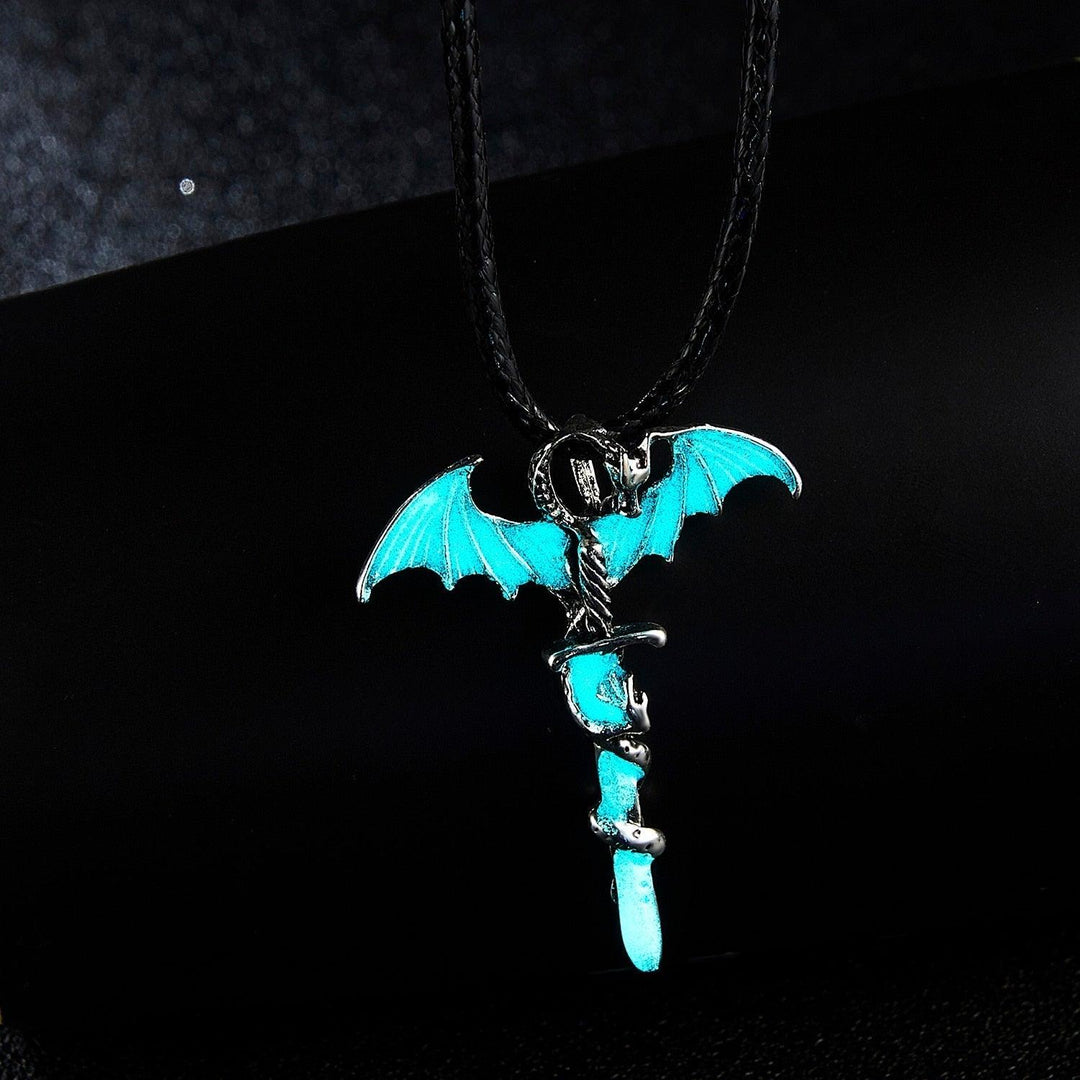 Dragon Glow In Dark Pendant Rope Necklace - Brand My Case