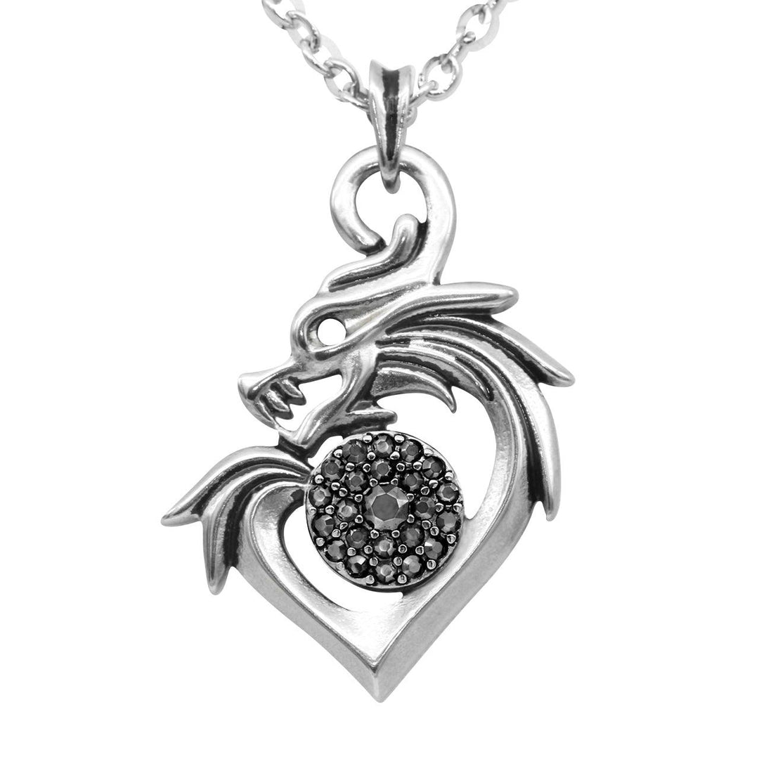 Dragon Necklace in Heart Sharped - Brand My Case