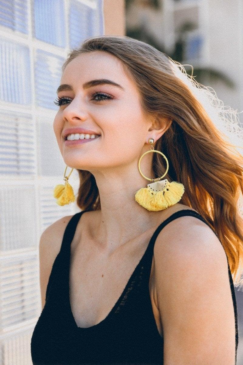 Drop Tassel Fan Earrings - Brand My Case