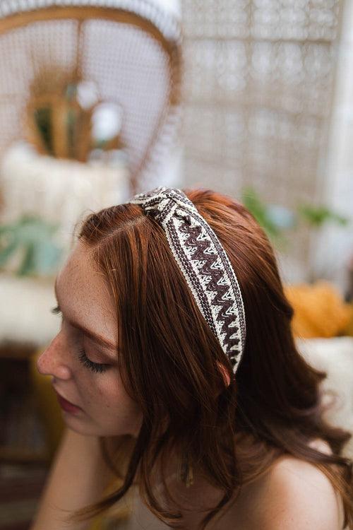 Embroidered Stitch Boho Knot Headband - Brand My Case