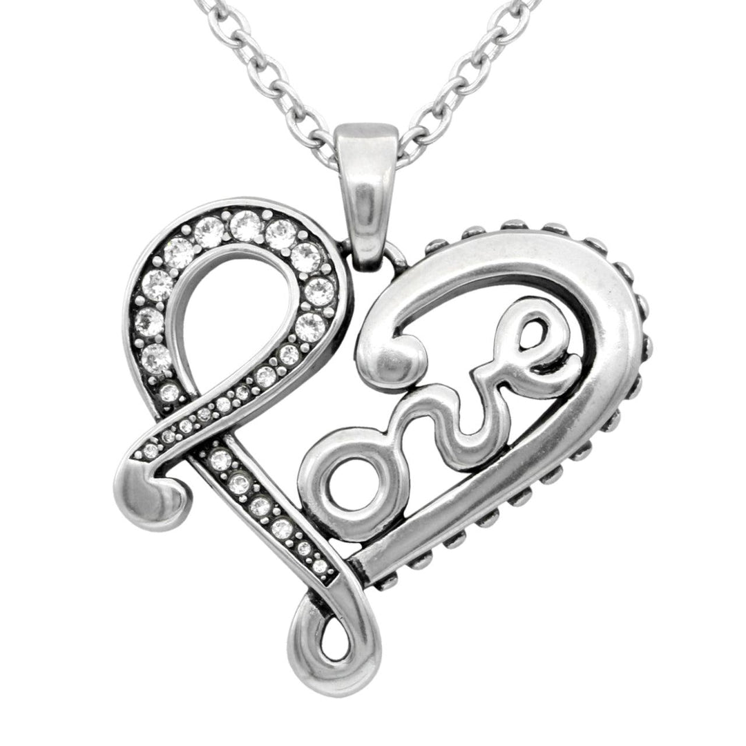 Engraved LOVE letter Heart Necklace - Brand My Case