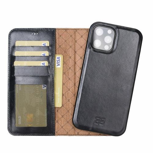 F360 Magnetic Detachable Leather Wallet Cases for Apple iPhone 12 - Brand My Case