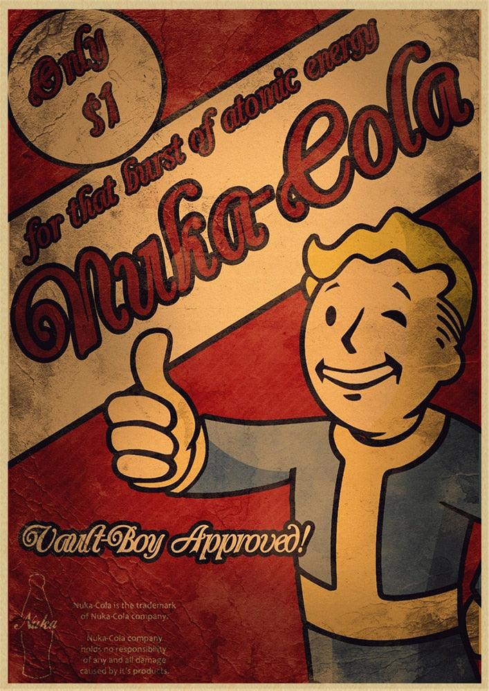 Fallout Classic Game Kraft Paper Poster Bar Cafe Living Room Dining room Wall Decorative Paintings - Brand My Case