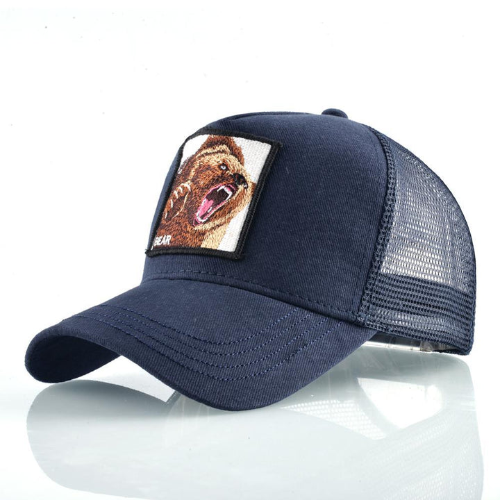 Fashion Animals Embroidery Baseball Caps Men Women Snapback Hip Hop Hat Summer Breathable Mesh Sun Gorras Unisex Streetwear Bone - Brand My Case