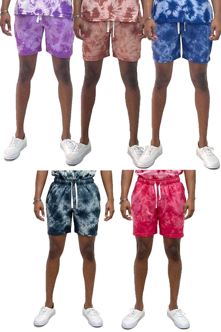 Shorts mit Farbspritzer-Batikmuster