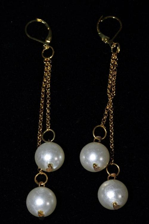 Faux Pearls Dangle Earrings - Brand My Case