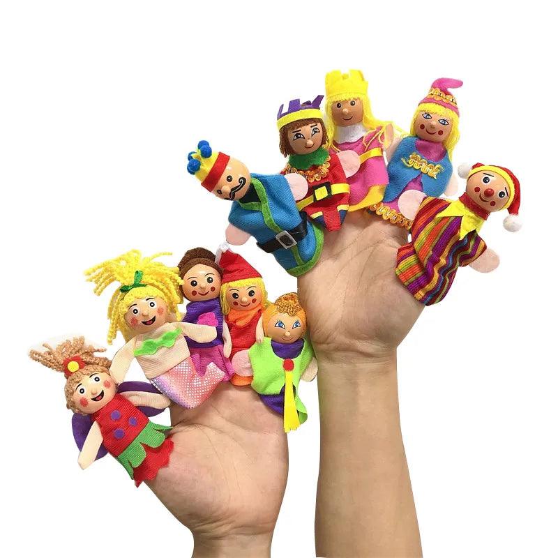 Finger Puppets Animals Dolls Family Educational Cartoon Mermaid Hand Stuffed Puppets Theater Plush Baby Toys for Children Gifts - Brand My Case