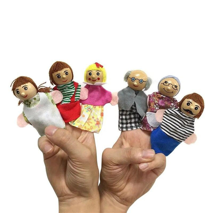 Finger Puppets Animals Dolls Family Educational Cartoon Mermaid Hand Stuffed Puppets Theater Plush Baby Toys for Children Gifts - Brand My Case