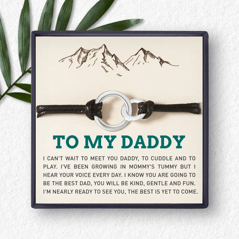 First Time Dad Bracelet, Father's Day Gift From Baby, New Dad Bracelet - Brand My Case