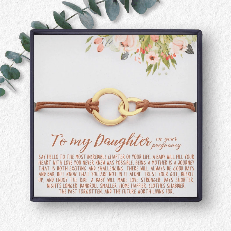 First Time Mom Gift, Pregnant Daughter Bracelet, Baby Shower Gift - Brand My Case