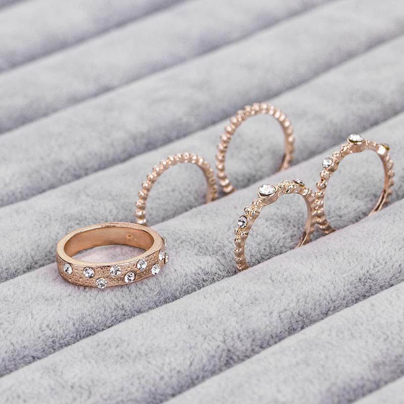 Five Piece Rose Gold Ring Set - Brand My Case
