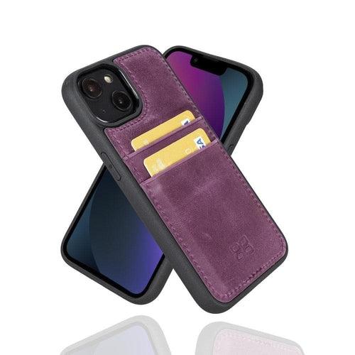 Flexible Leather Back Cover with Card Holder for iPhone 14 Series - Brand My Case