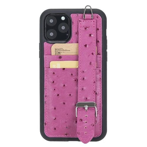 Flexible Leather Back Cover with Hand Strap for iPhone 11 Series - Brand My Case