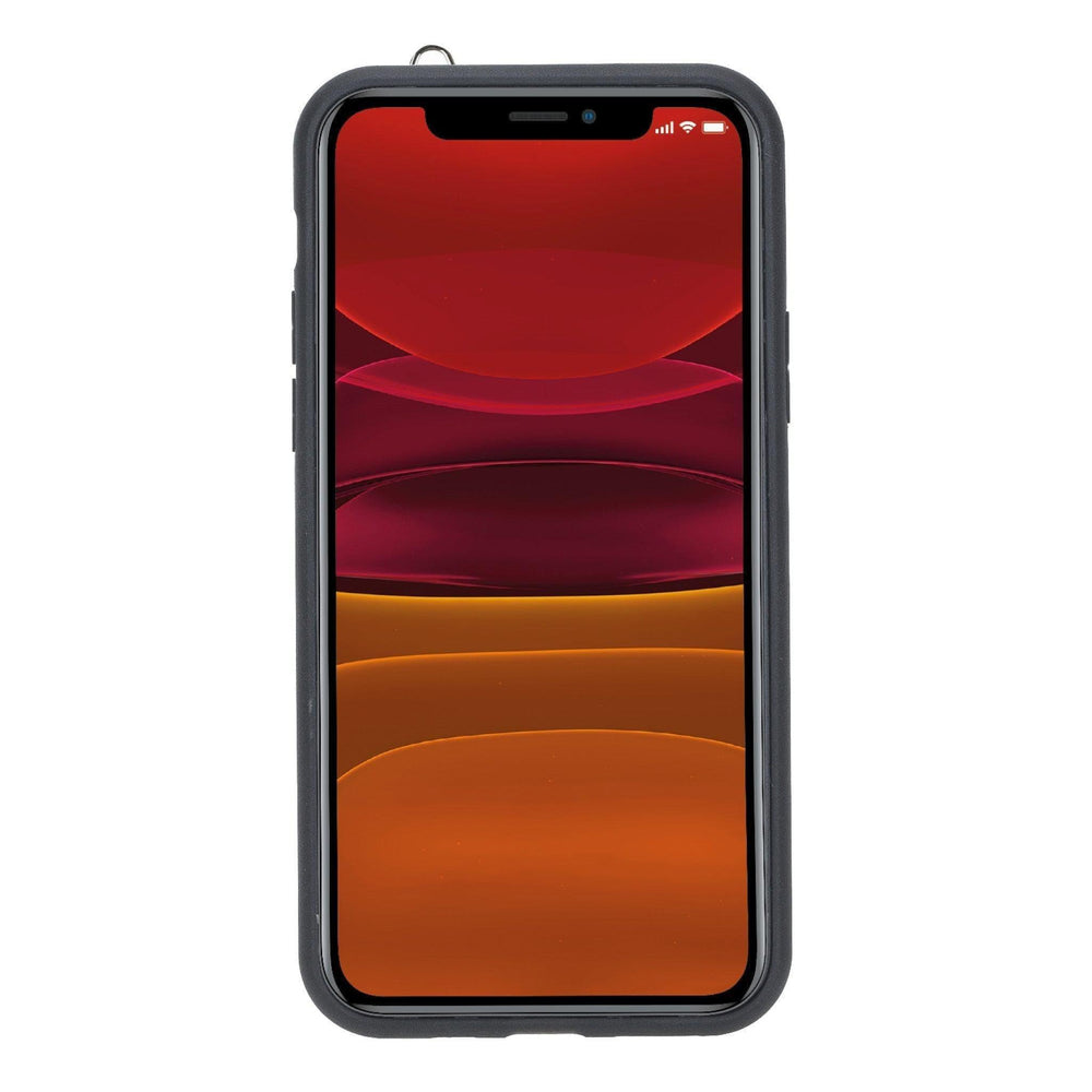 Flexible Leather Back Cover with Hand Strap for iPhone X Series - Brand My Case
