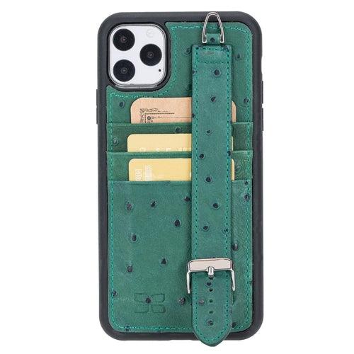 Flexible Leather Back Cover with Hand Strap for iPhone X Series - Brand My Case