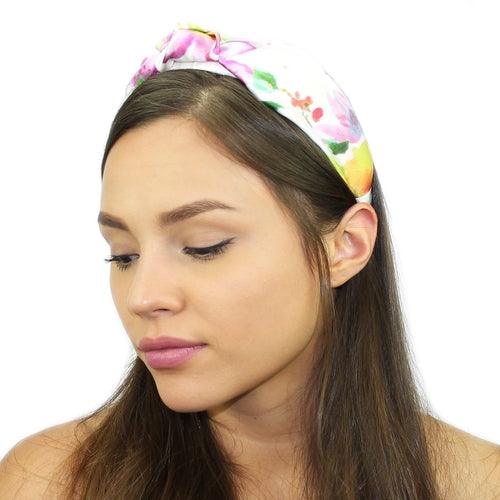 Floral Silk Top Knot Headband - Brand My Case