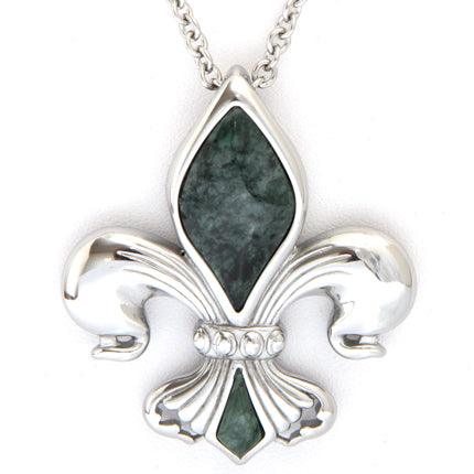 flower-of-light - Green marble lily Necklace - Brand My Case