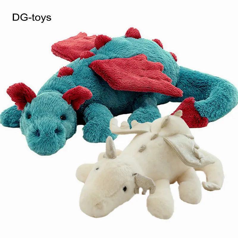 Fluffy Hair Blue Pterosauria Dragon Rabbit plush Toy Stuffed evil Red Fly Wings Fire Dragon Plushies Doll toys for Children boy - Brand My Case