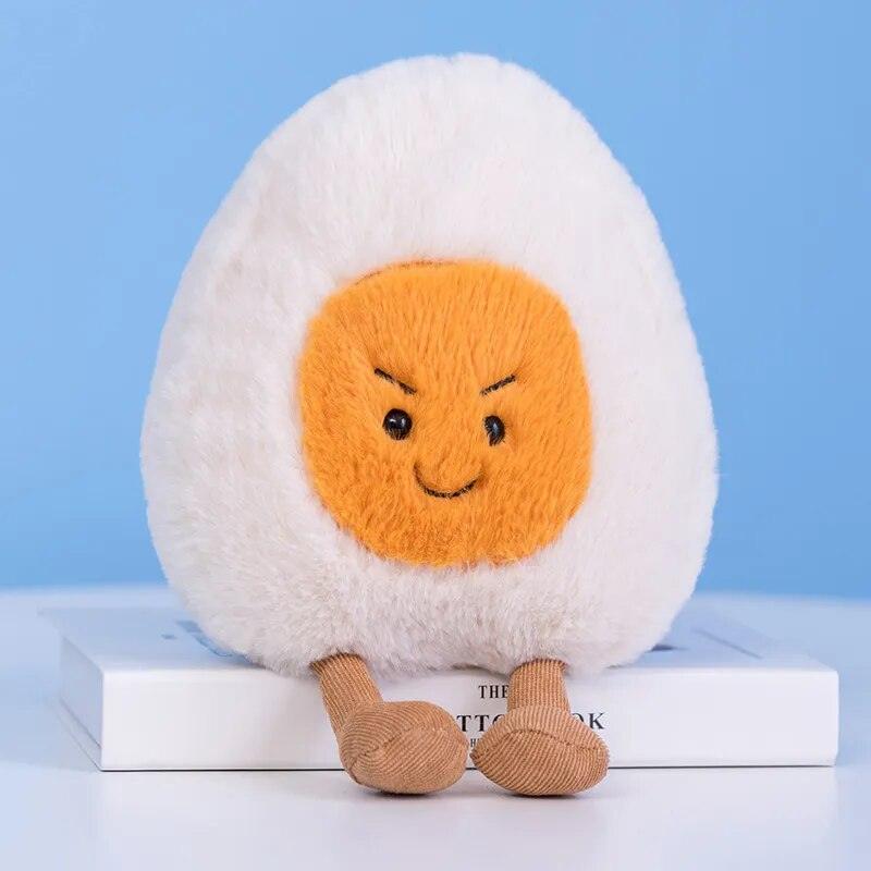 Fluffy Super Soft Boiled Egg Plush Cuddly Plushies Doll Stuffed Food Long Plush Different Emotions Baby Appease toys Kids - Brand My Case