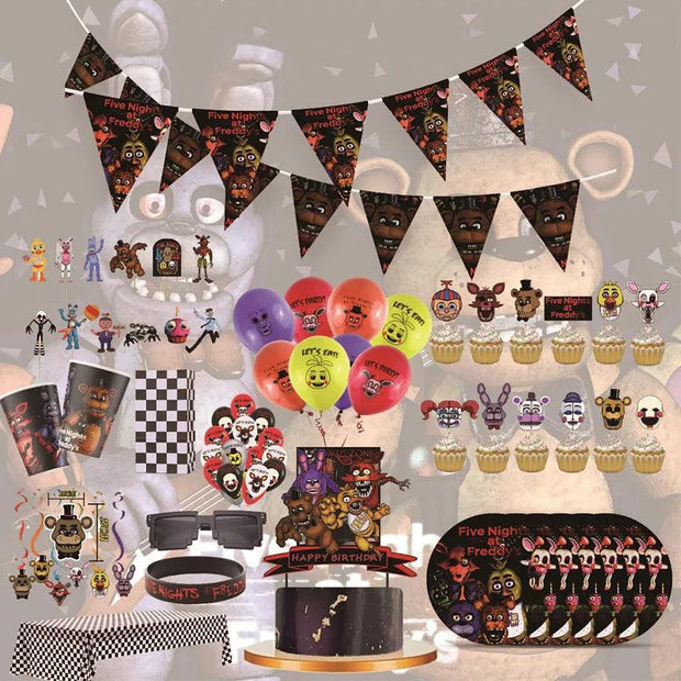 FNAF Birthday Party Decorations At Five Nights Balloons Disposable