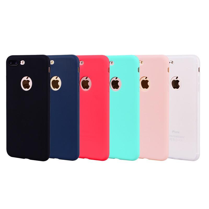 For iPhone 7 Plus Case Back Cover Soft TPU Candy color series - Brand My Case