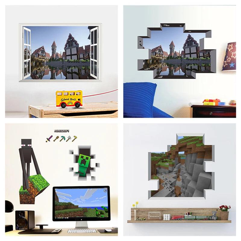 Game Wall Stickers For Kids Room - 3D Window Decals Home Decor - Brand My Case