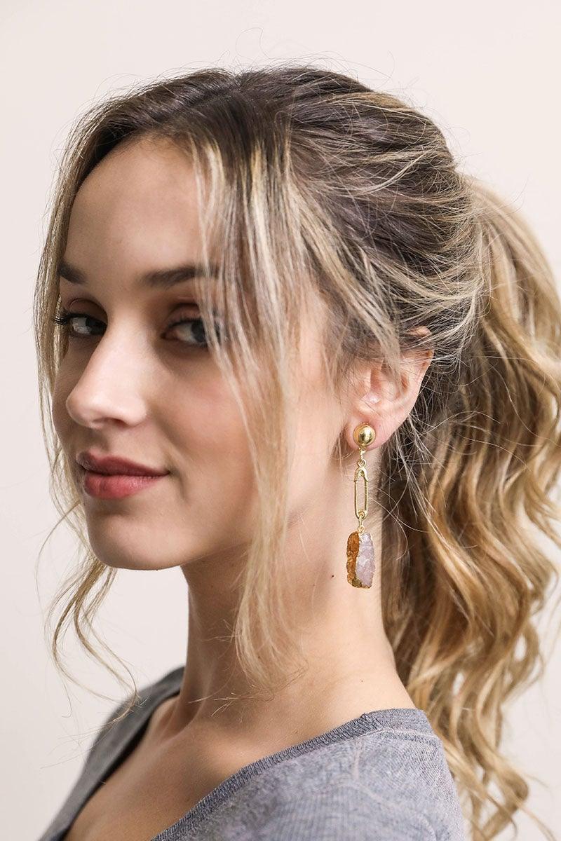 Gem Stone Fashion Earrings - Brand My Case