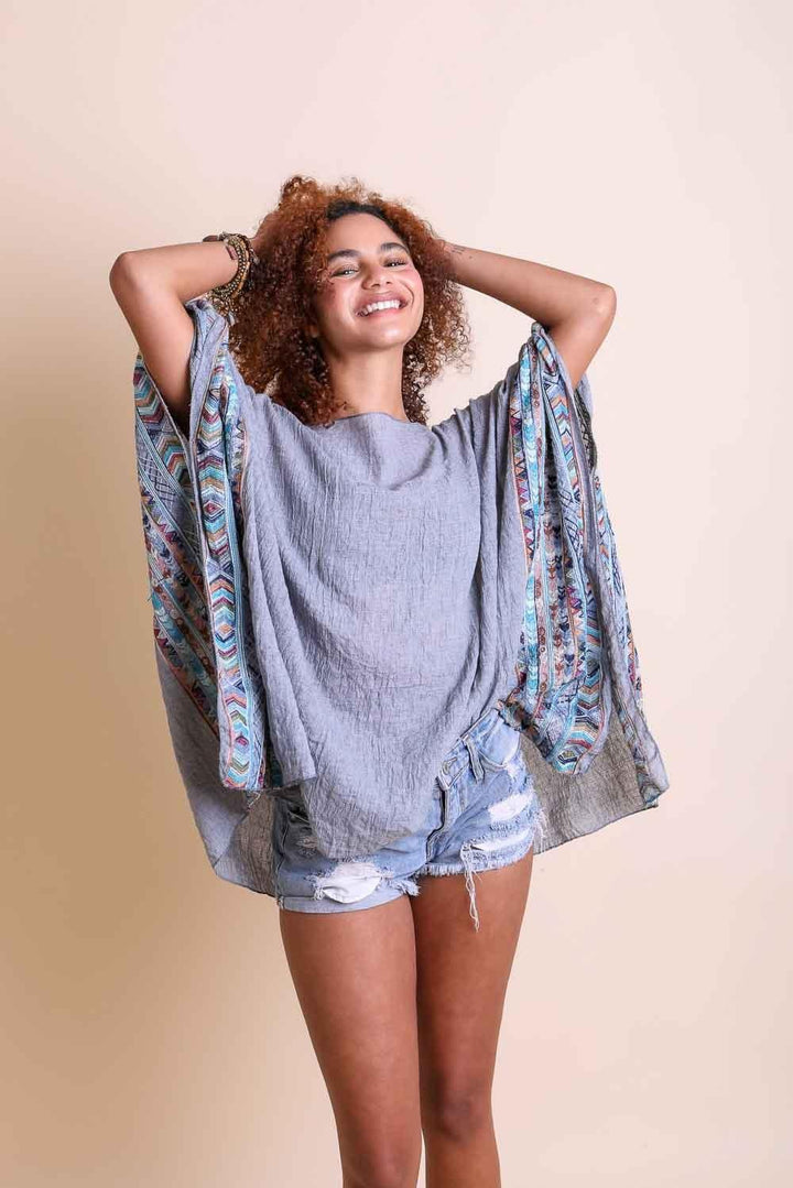 Geometric Embroidered Tunic - Brand My Case
