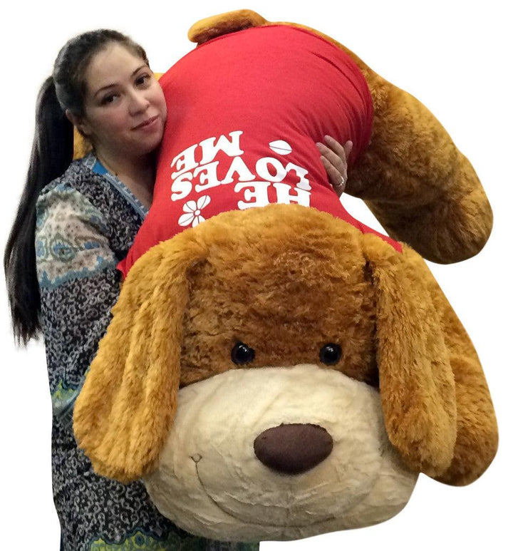 Giant Romantic Plush Puppy Huge 5 Feet Long Squishy Soft Wears HE - Brand My Case
