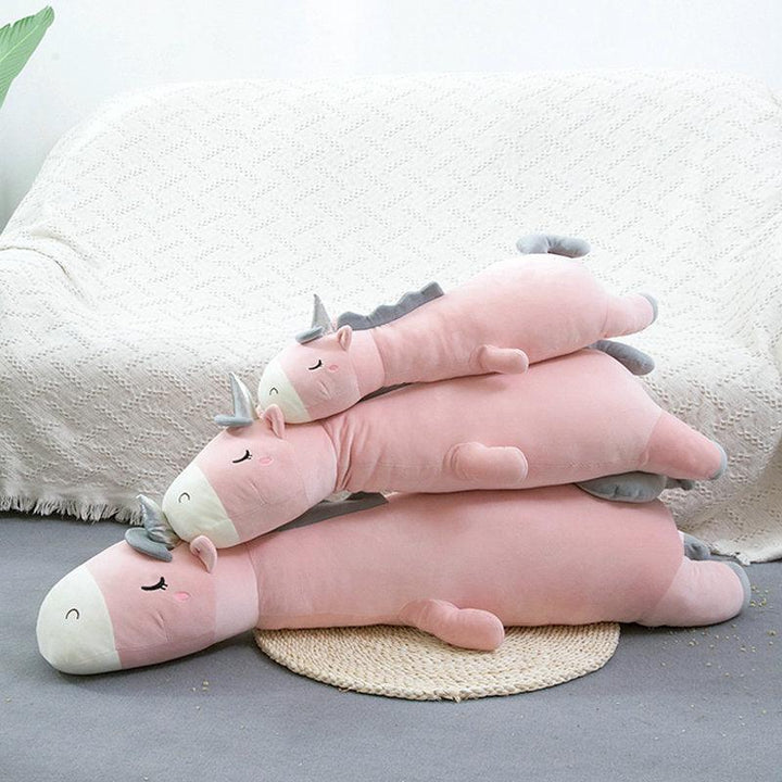 Giant Soft toy unicorn Stuffed Silver Horn Unicorn High Quality Sleeping Pillow Animal Bed Decor Cushion Throw Pillow - Brand My Case