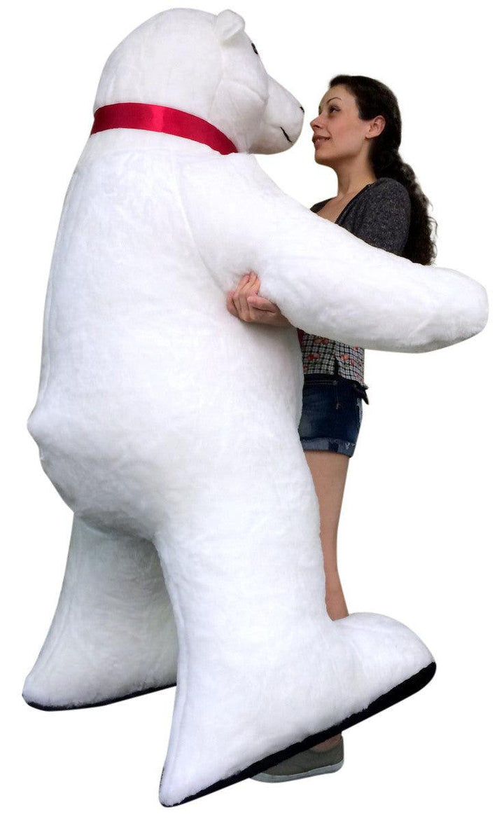 Giant Stuffed Polar Bear 5 Feet Tall Huge Stuffed Animal Made in USA - Brand My Case