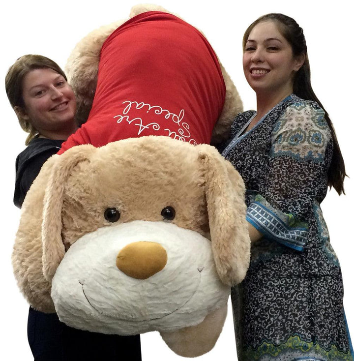 Giant Valentine's Day Plush Puppy 60 Inch Huge Soft 5 Foot Stuffed Dog - Brand My Case