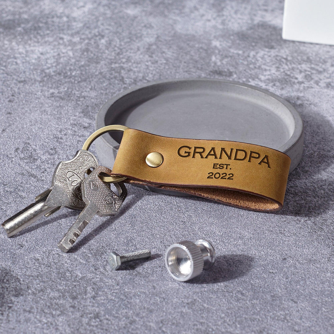 Gift For Grandpa, Grandpa Keychain, New Grandpa Gifts - Brand My Case