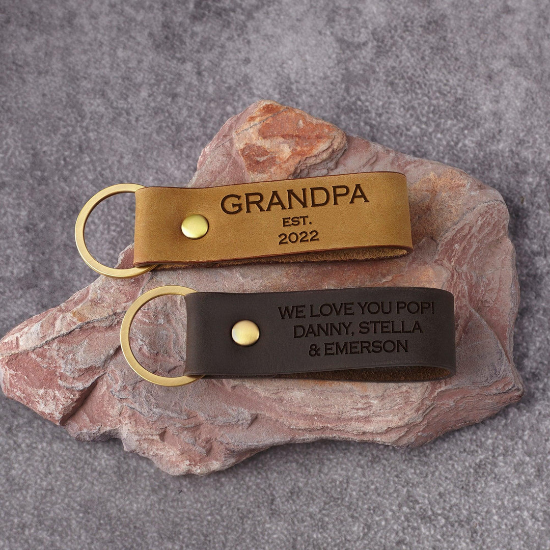 Gift For Grandpa, Grandpa Keychain, New Grandpa Gifts - Brand My Case
