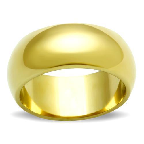 GL012 - IP Gold(Ion Plating) Brass Ring with No Stone - Brand My Case