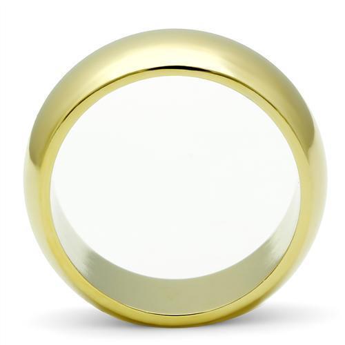 GL012 - IP Gold(Ion Plating) Brass Ring with No Stone - Brand My Case