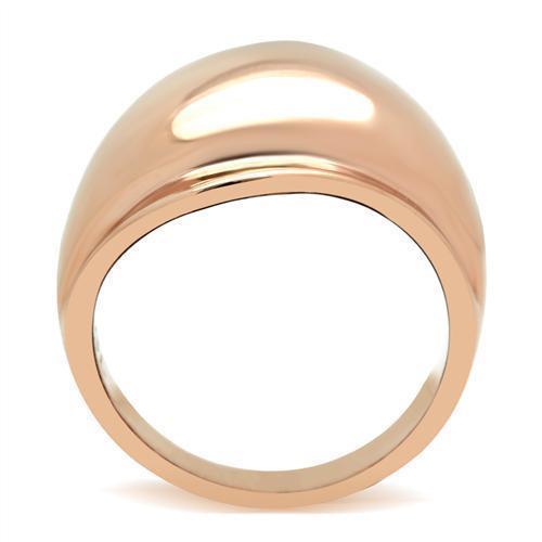 GL157 - IP Rose Gold(Ion Plating) Brass Ring with No Stone - Brand My Case