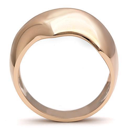 GL161 - IP Rose Gold(Ion Plating) Brass Ring with No Stone - Brand My Case