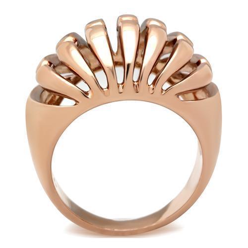 GL162 - IP Rose Gold(Ion Plating) Brass Ring with No Stone - Brand My Case
