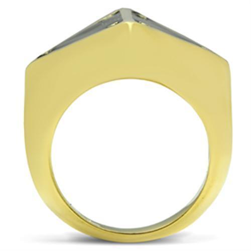 GL325 - IP Gold(Ion Plating) Brass Ring with Epoxy in Jet - Brand My Case