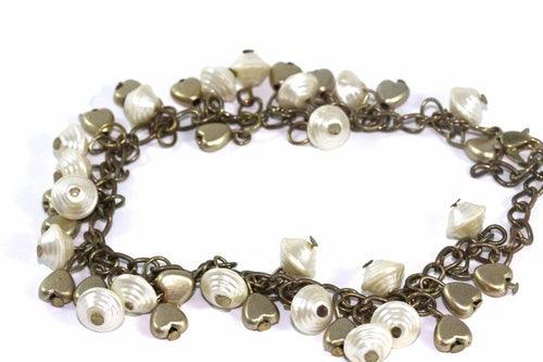 Golden Hearts & Shells Charm Bracelet - Brand My Case
