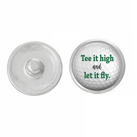 Golf - Snap Jewelry - Tee It High And Let It Fly Golf Snap Pair with - Brand My Case