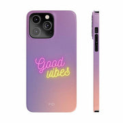 Good Vibes Theme Slim Case for iPhone 14 Series - Brand My Case