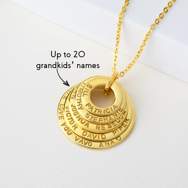 Grandchildren Necklace, Grandma Jewelry, Grandma Necklace With Names - Brand My Case