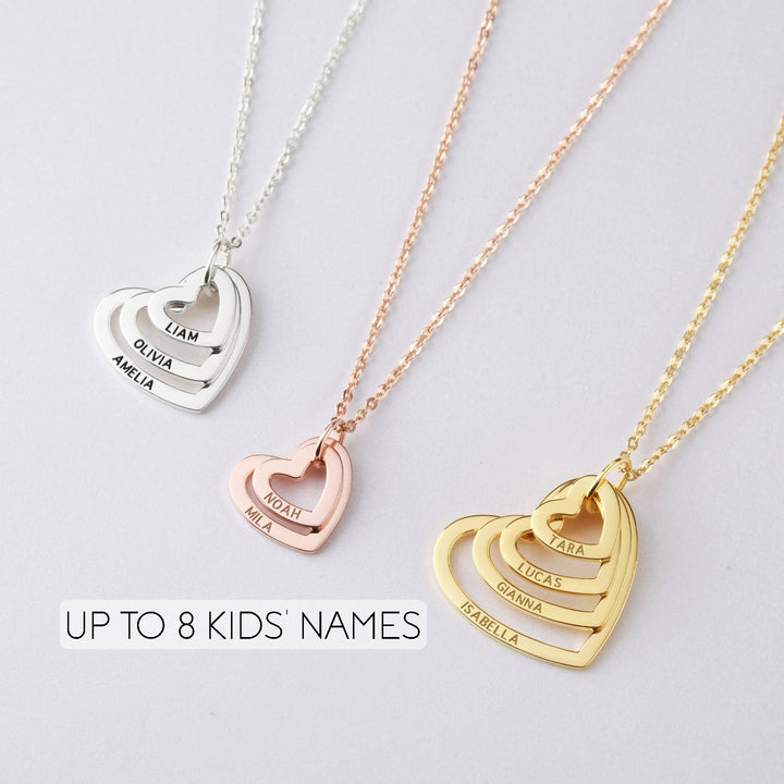 Grandma Heart Necklace, Personalized Grandma Jewelry, Nana Necklace - Brand My Case