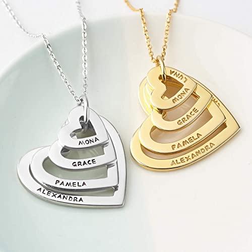 Grandma Heart Necklace, Personalized Grandma Jewelry, Nana Necklace - Brand My Case