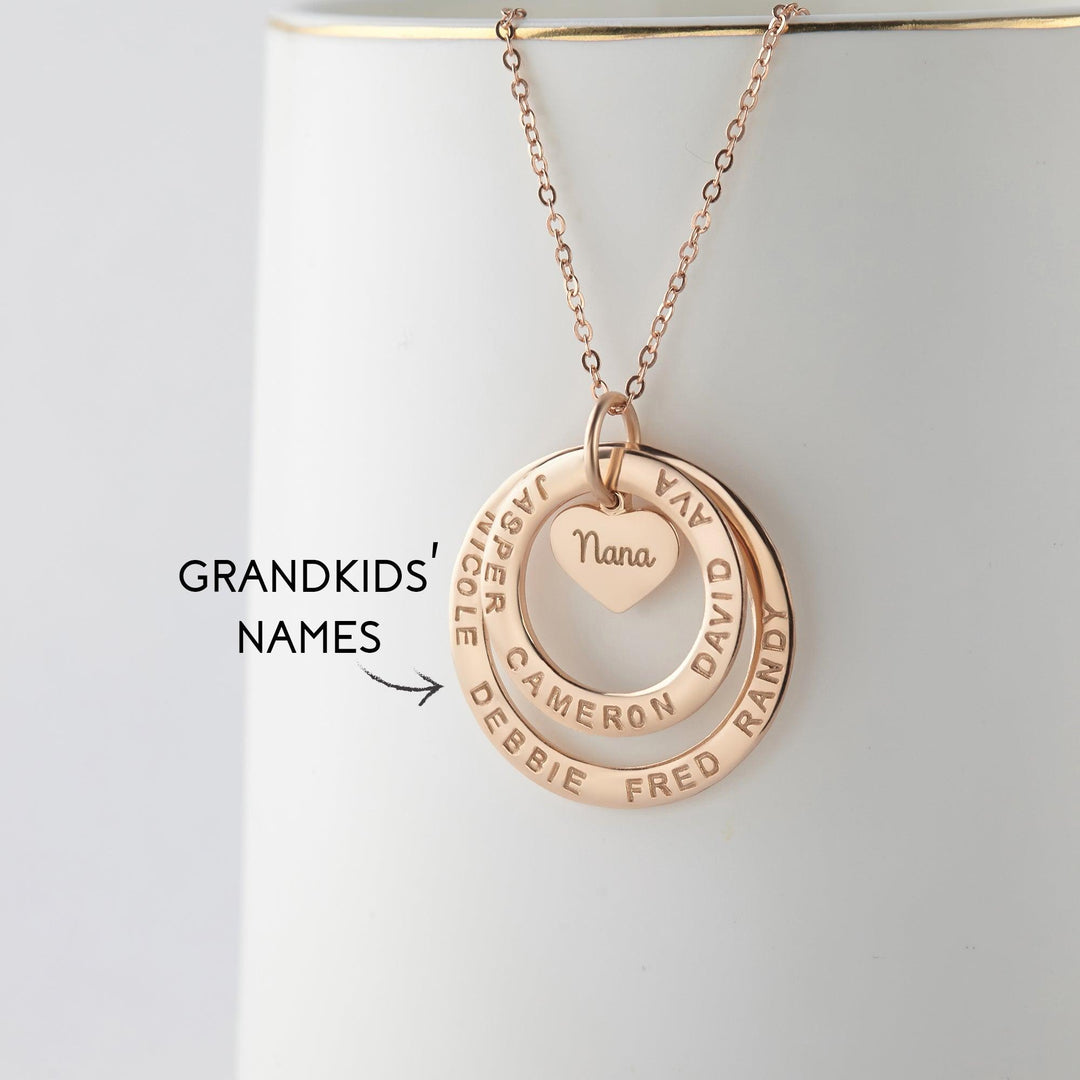 Grandma Jewelry, Grandmother Necklace with Names, Custom Grandma Gift - Brand My Case