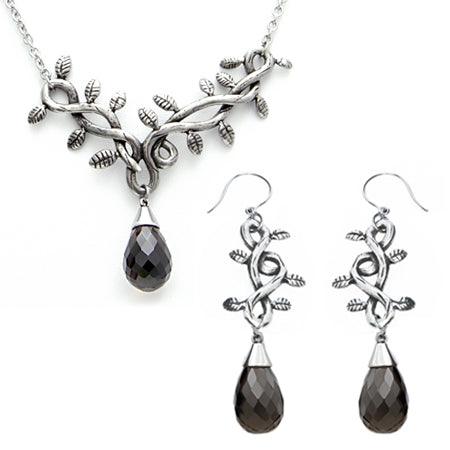 Grape Vine Necklace & Earrings Set - Brand My Case
