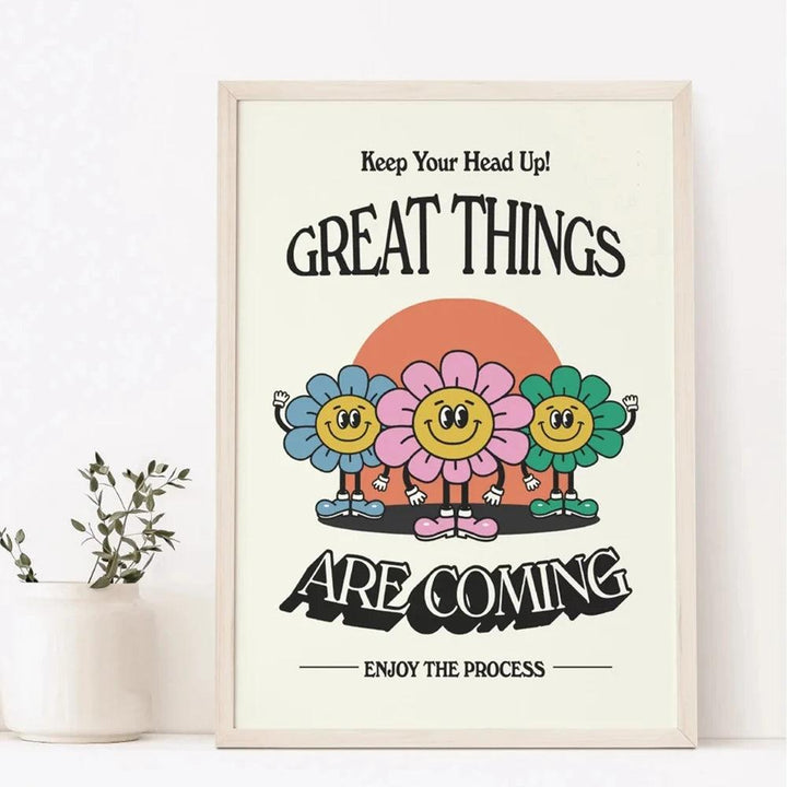 Great Things Are Coming Quotes Premium Poster - Brand My Case